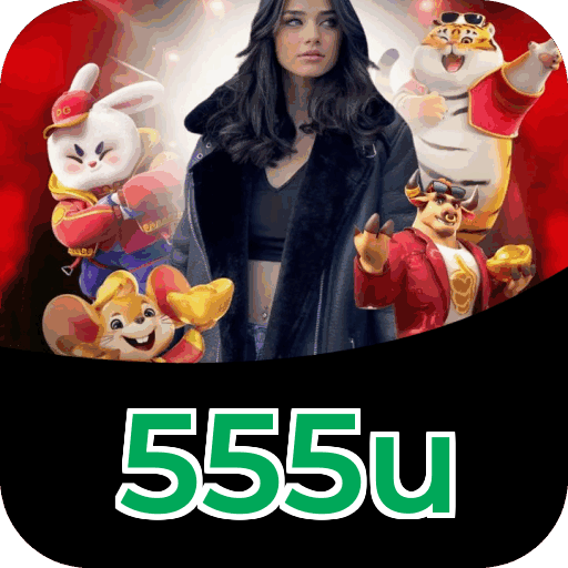 Interface do aplicativo 555u mostrando jogos disponíveis no iOS e Android